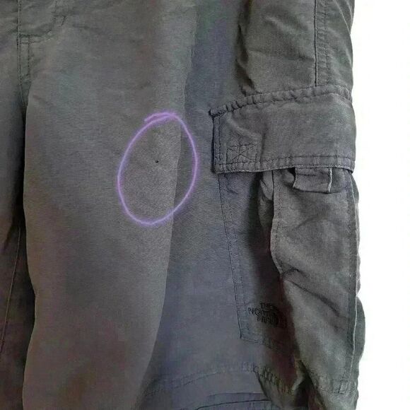 The North Face Men's Charcoal Nylon Cargo Shorts - Picture 9 of 13